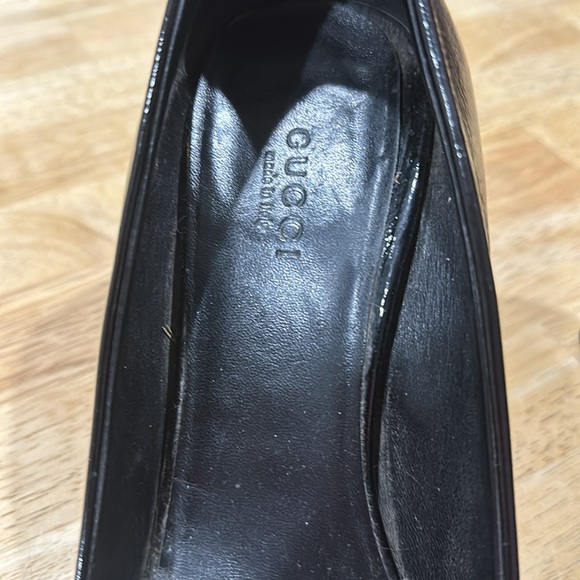Gucci Peep-toe Black Heels Size 37 1/2 or 7.5 US - Picture 2 of 7